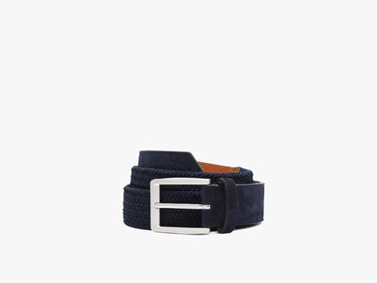 Mens Stealth Woven Belt Navy  View 2