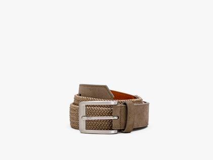 Mens Stealth Woven Belt Stone  View 2