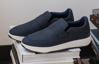 Mens Baller Loafer Navy / White  View 2