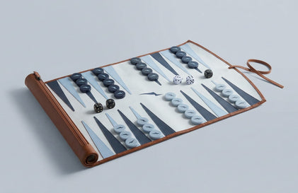 Mens W&S Backgammon Set Honey / White  View 2