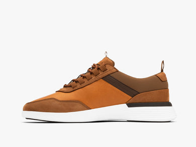 Suede-Trimmed Leather and Mesh Sneakers