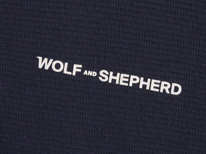 Mens W&S Quarter Zip Pullover Navy  View 2