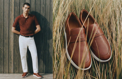 Mens Baller Loafer Caramel / White  View 2