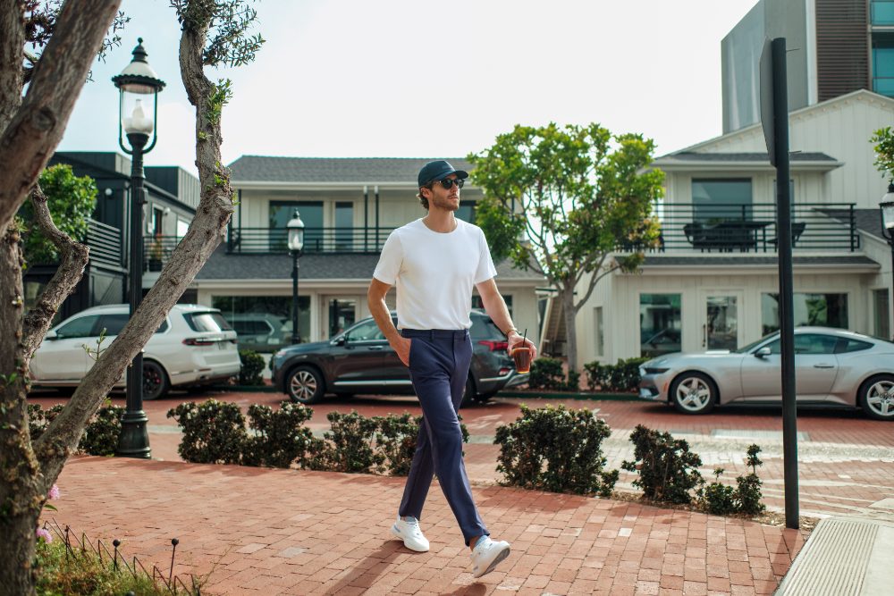 Walking through town