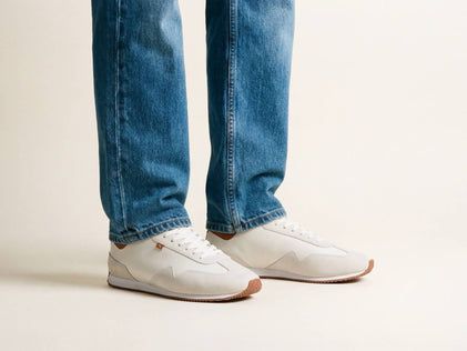 Mens Pacer Sneaker White Honey / White  View 2