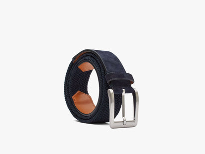 Mens Stealth Woven Belt Navy  View 1